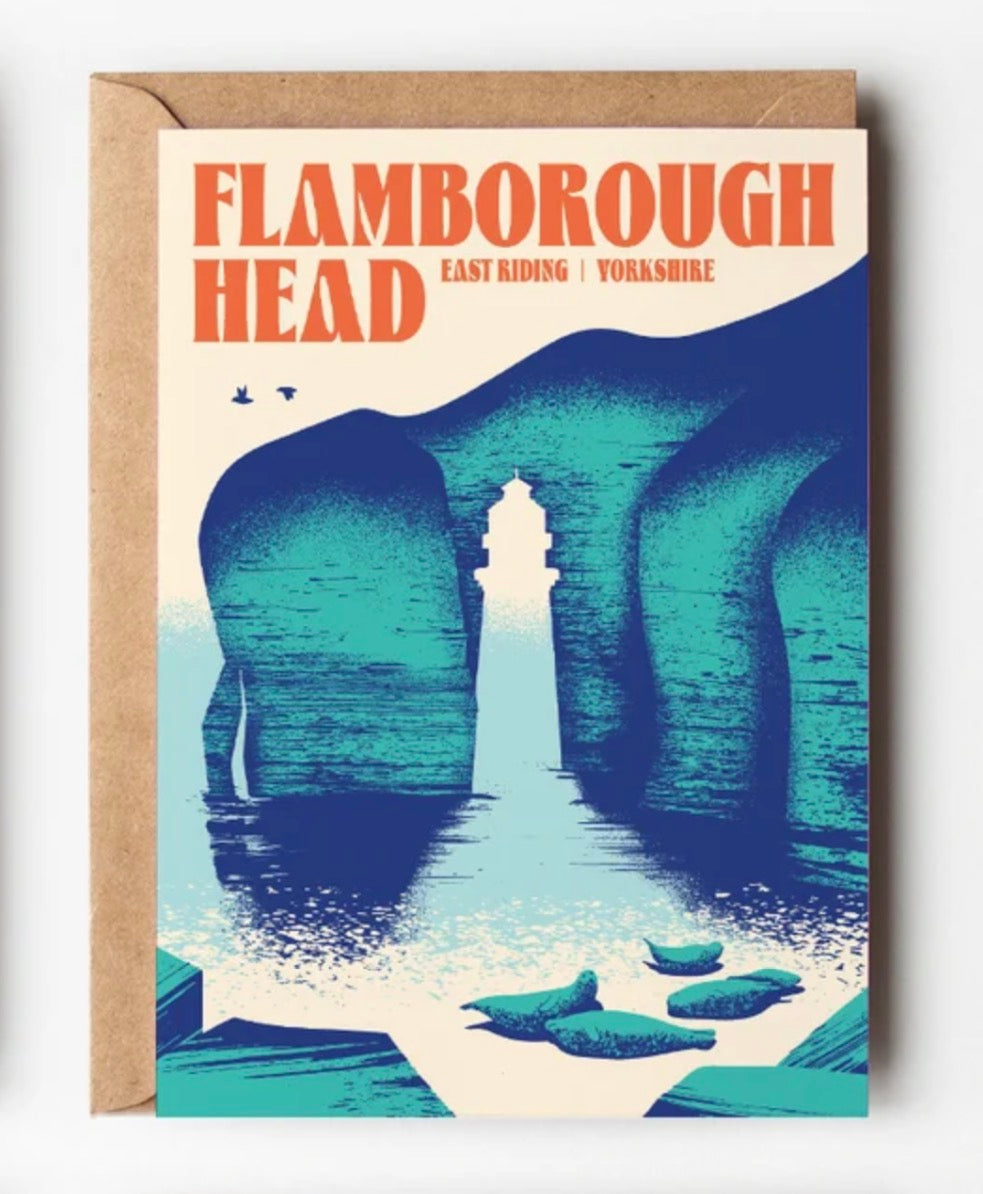 Flamborough Head Greetings Card by Tall Paul Kelly