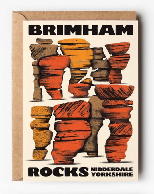 Brimham Rocks Greetings Card by Tall Paul Kelly