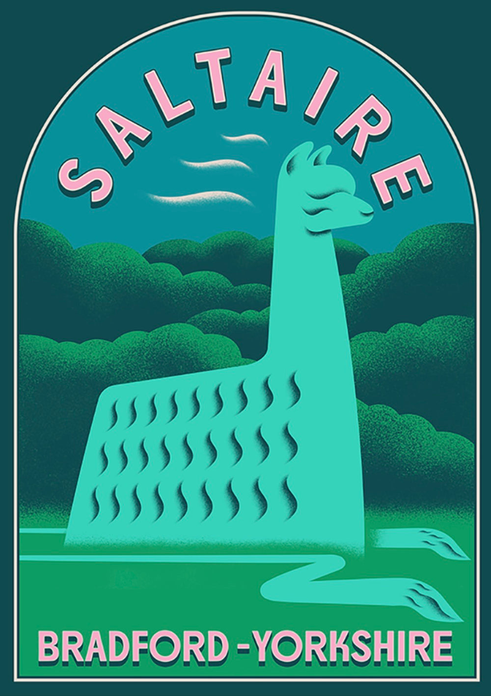 Saltaire Greetings Card by Tall Paul Kelly