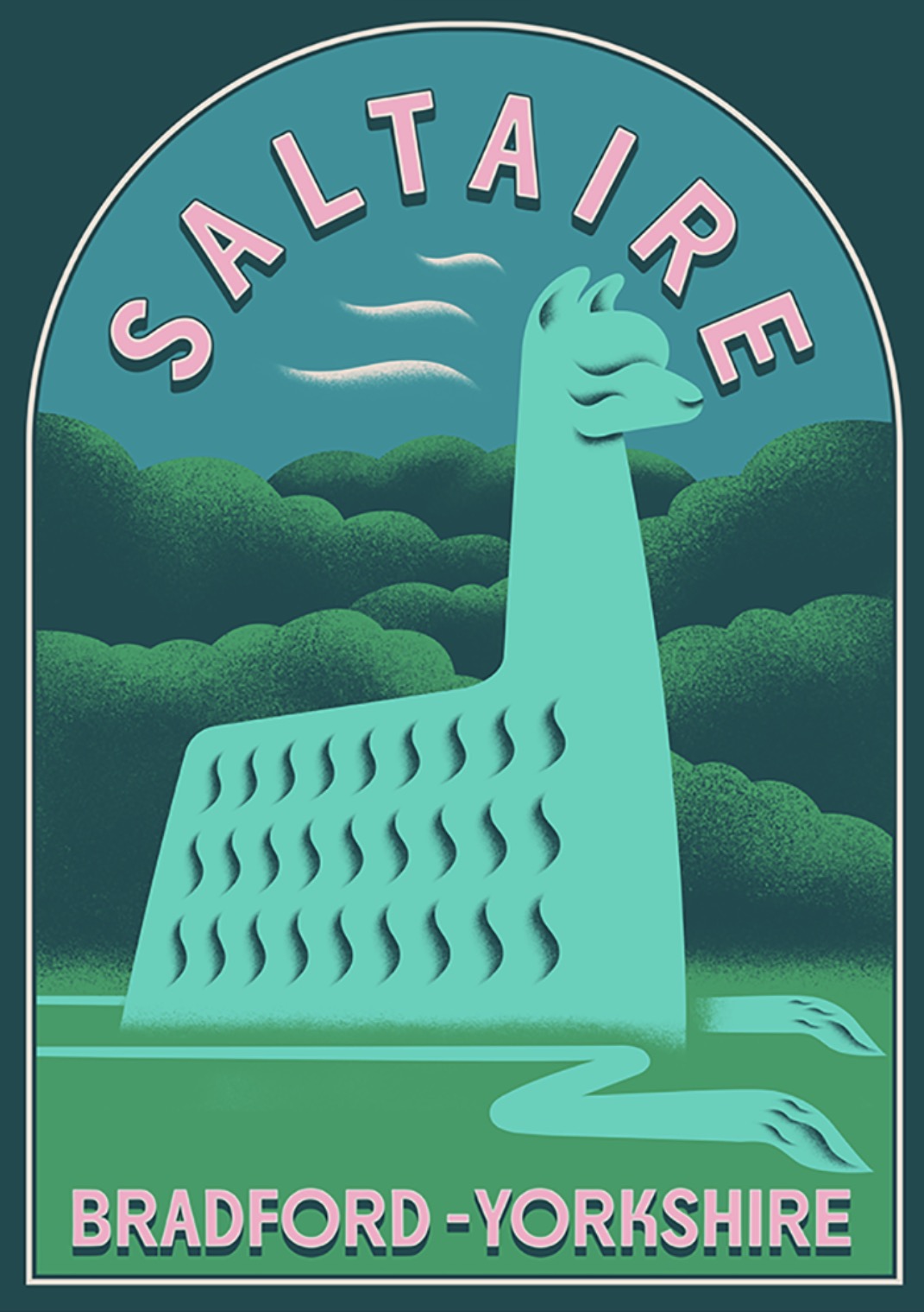 Saltaire Greetings Card by Tall Paul Kelly