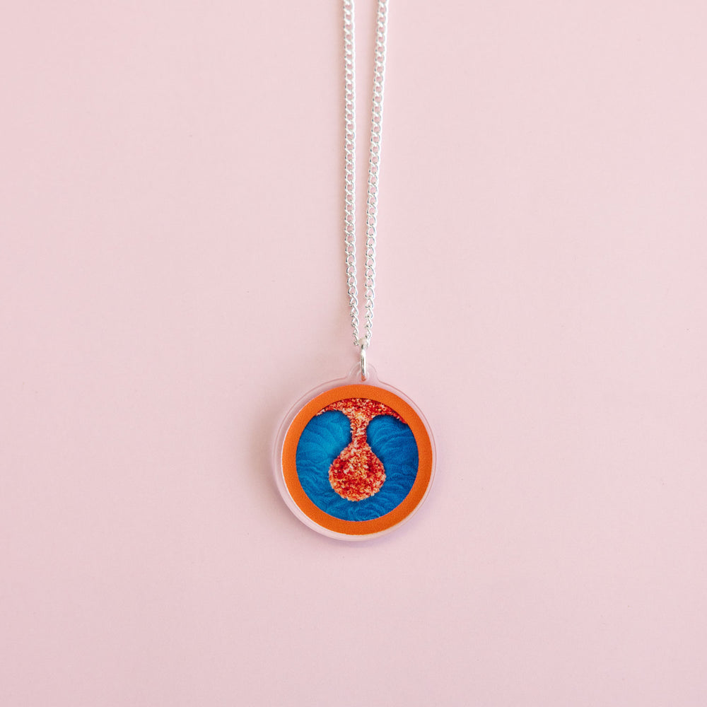 Tatty Devine X Helen Chadwick Wreaths To Pleasure Pendant Teal and Coral