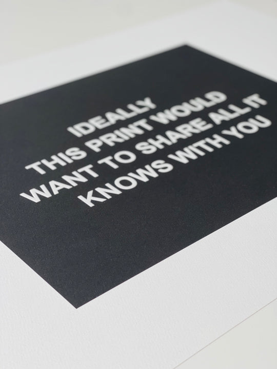 Laure Prouvost: Ideally this print would want to share all it knows with you