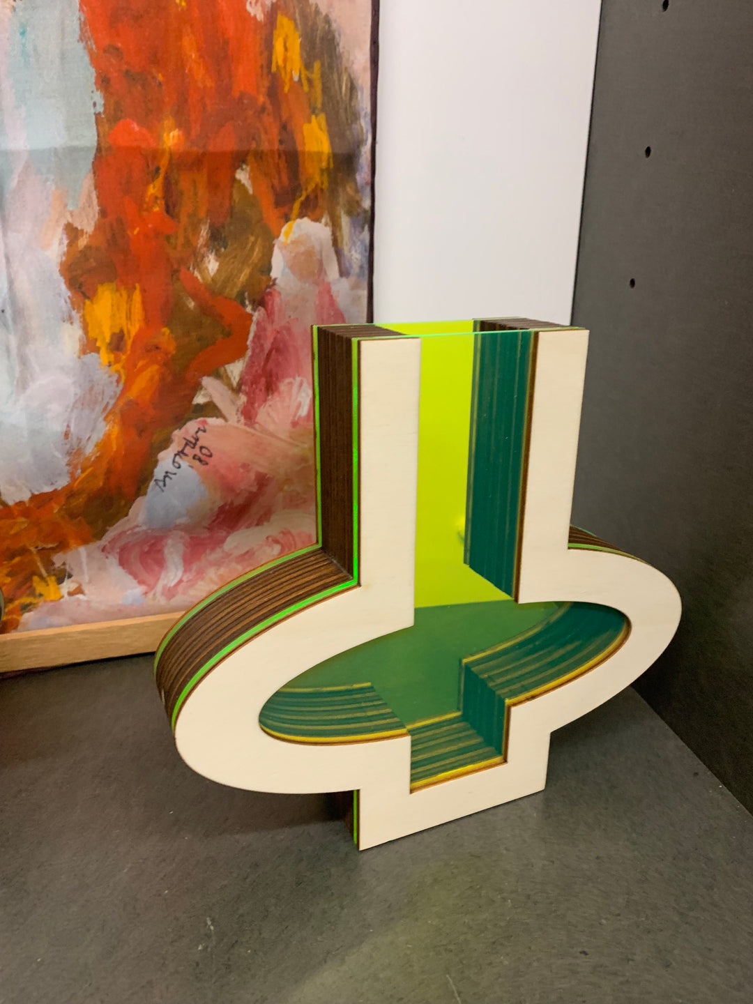 Large Acid Green Ginny Vase by Breesha Partington