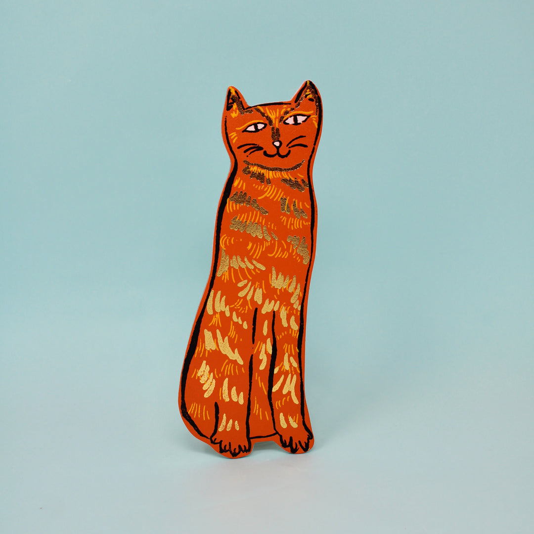 Cat Tails Bookmark - Orange