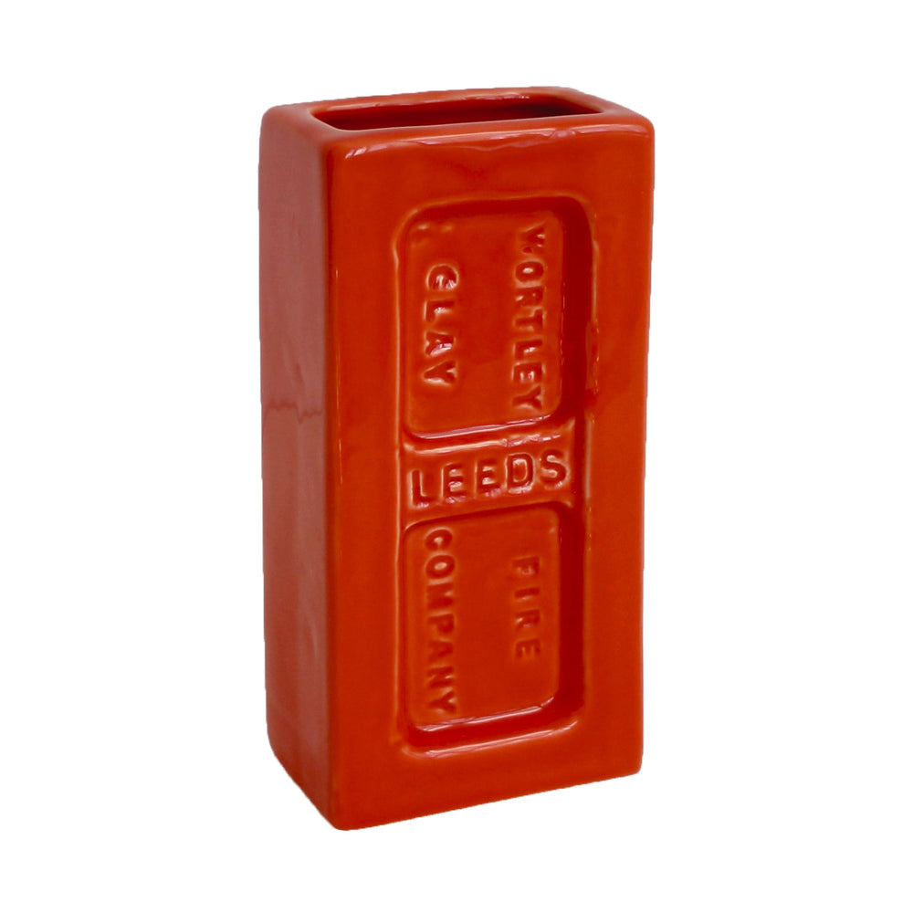 Leeds Orange Brick Vase