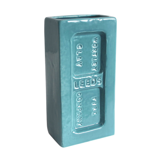 Leeds Turquoise Brick Vase