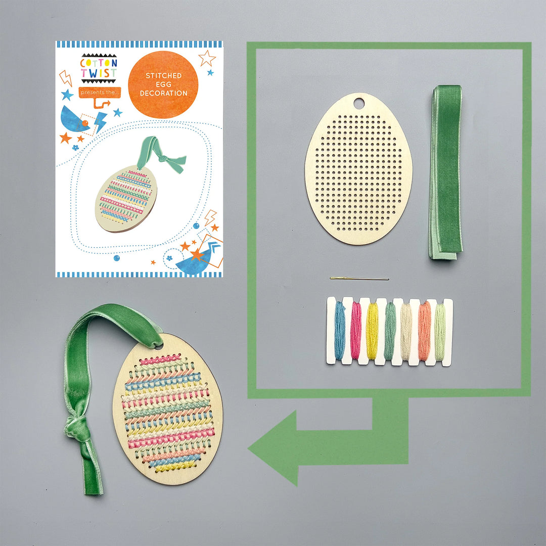 Egg Cross stitch decoration by Cotton Twist
