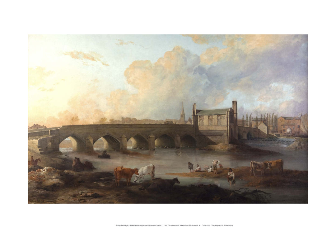 Philip Reinagle, Wakefield Bridge and Chantry Chapel, 1793 - A3 Print