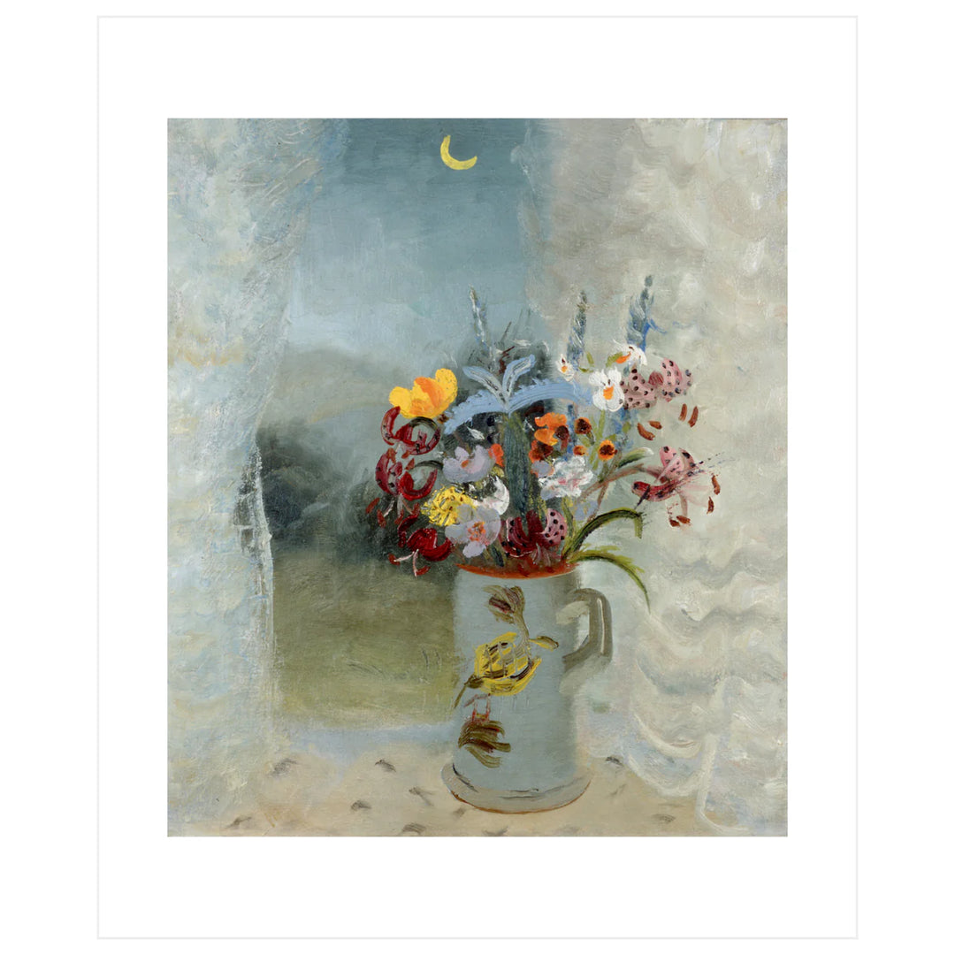 Flowers By Moonlight Greetings Card