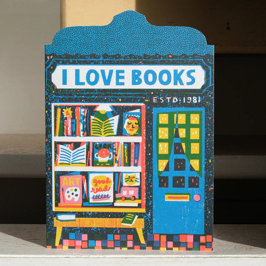 Book Shop Shaped Card