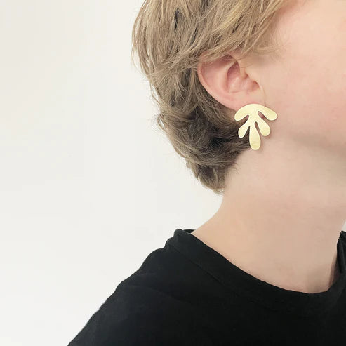 Seaweed earring set in silver aluminium