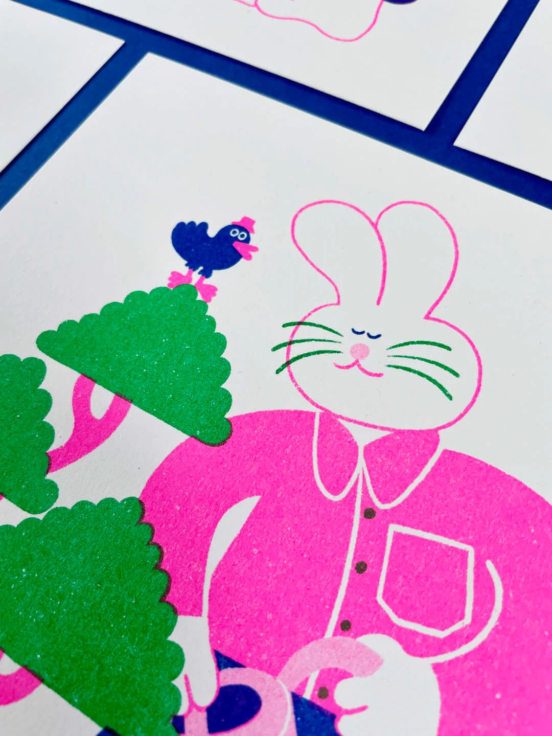 Bunny Waters the Money Tree Riso Print by Yuk Fun