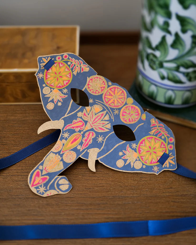 Elephant Mask Greetings Card