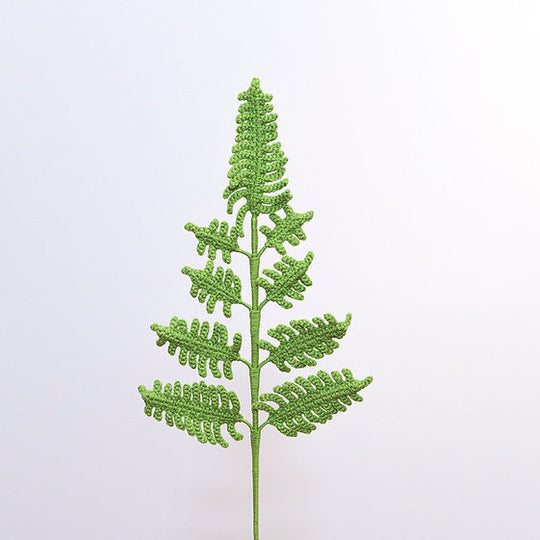 Green Achillea Leaf Crochet Flower