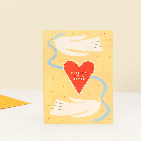 Happily Ever After Greetings Card byLittle Black Cat Illustrated