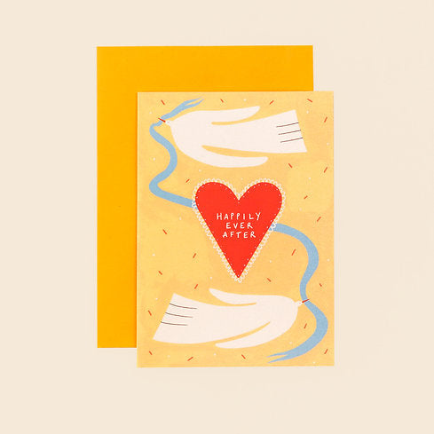 Happily Ever After Greetings Card byLittle Black Cat Illustrated