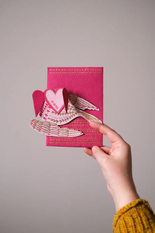 Heart Bird Greetings Card