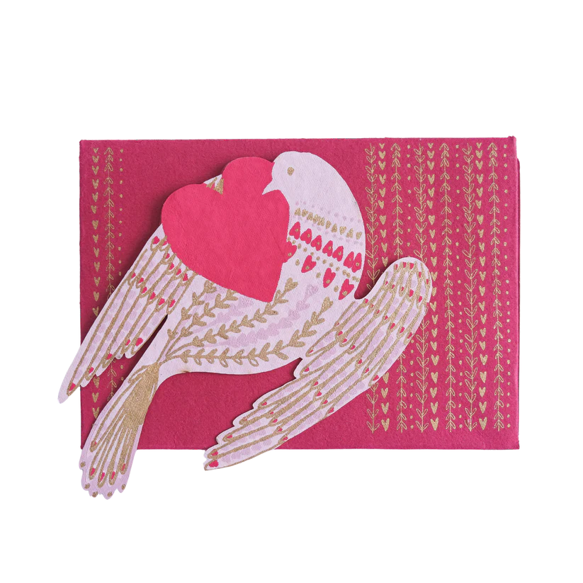 Heart Bird Greetings Card