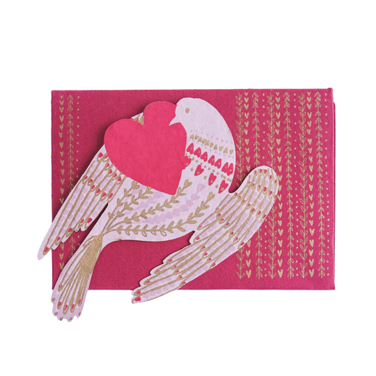 Heart Bird Greetings Card