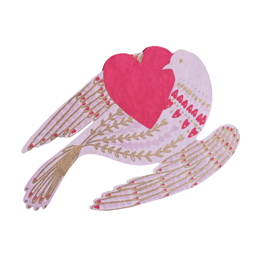 Heart Bird Greetings Card