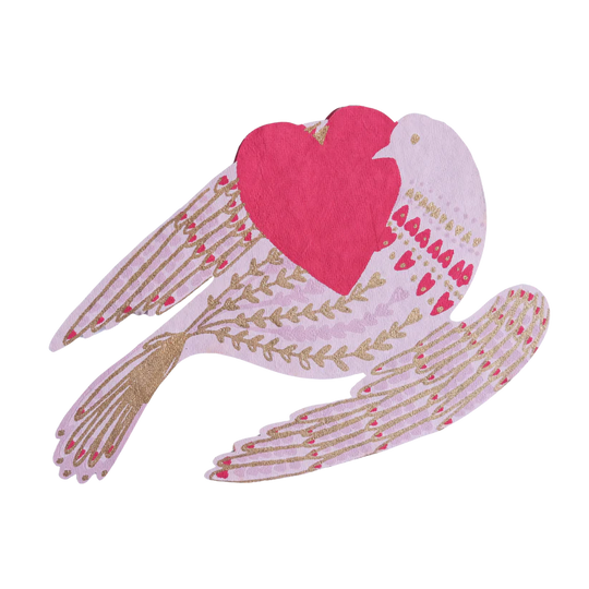 Heart Bird Greetings Card