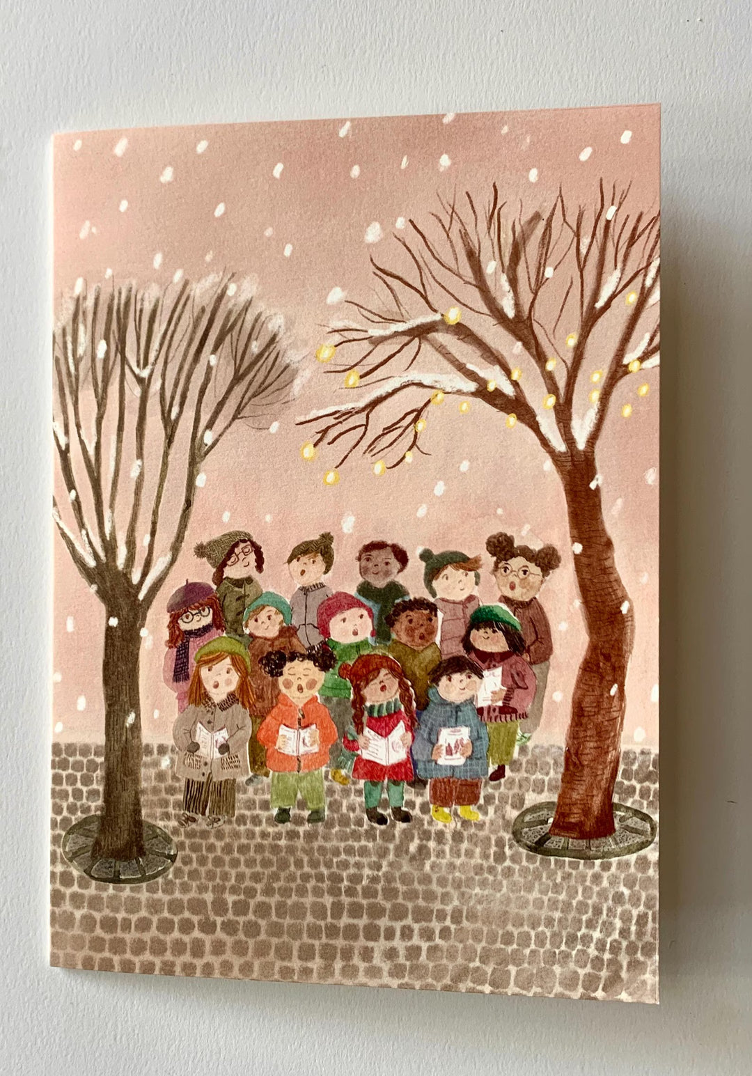 Jingle Bells Choir A5 Christmas Card by Nicola Clarke