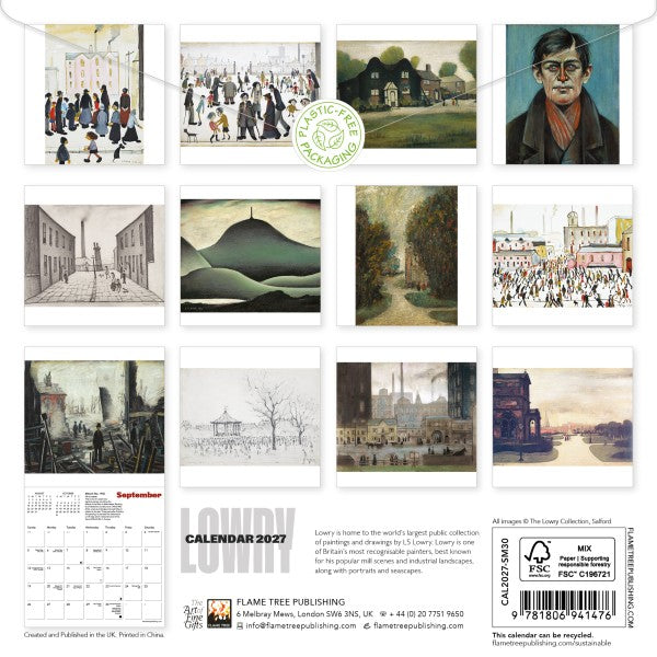 Lowry Mini Calendar 2027