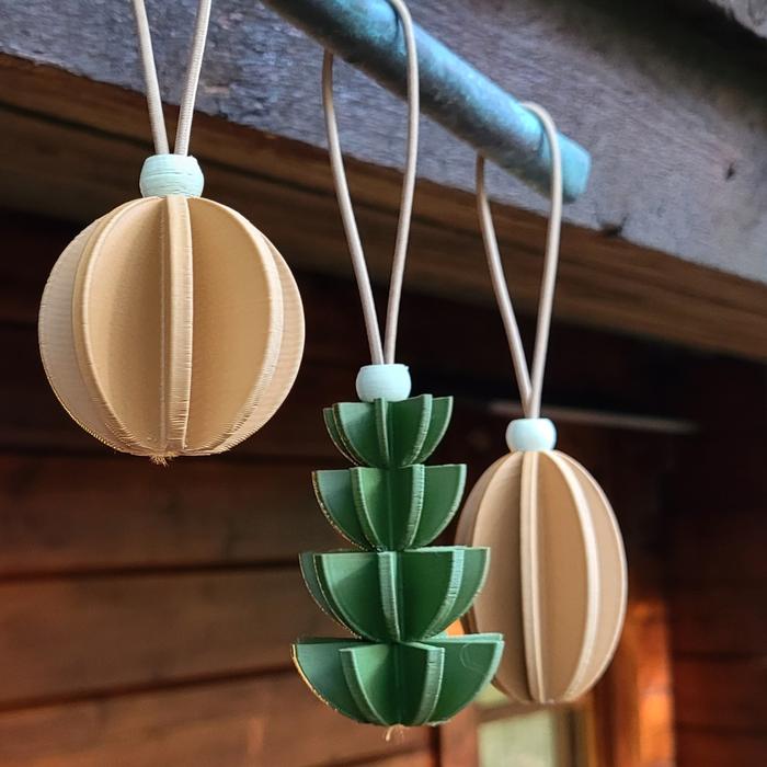 Oval 3D print bauble by Will Sharp