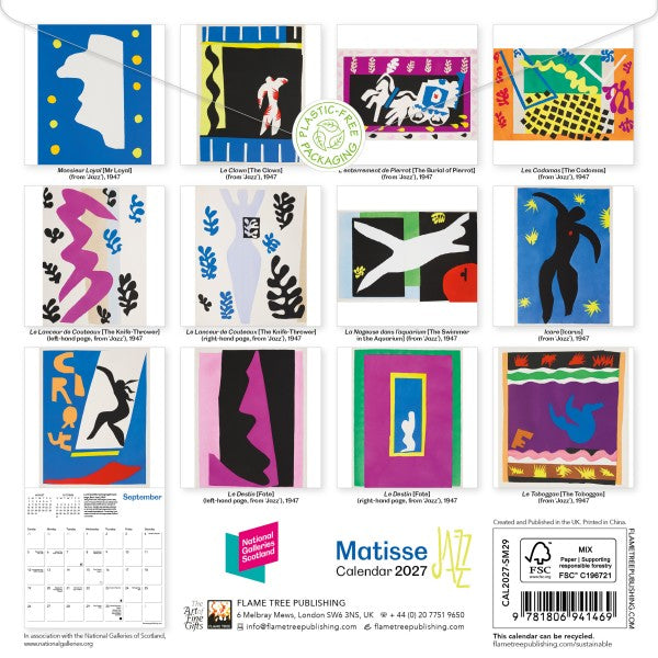 Matisse Jazz Mini Calendar 2027
