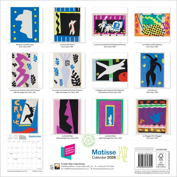Matisse Jazz Calendar 2026