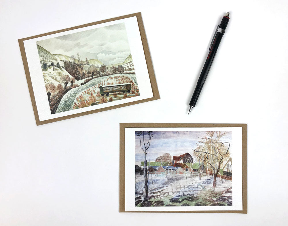 New Year Snow / Jan Notecard set