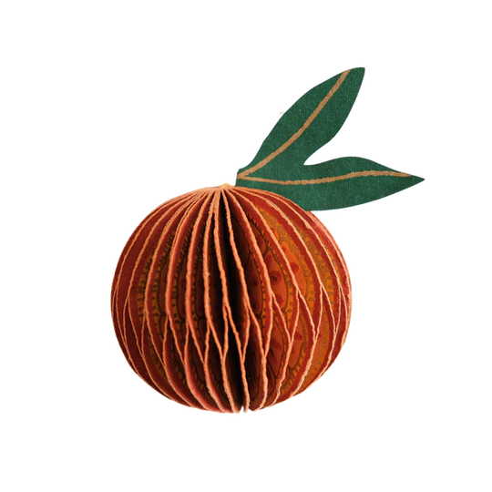 Orange Honeycomb Ornament