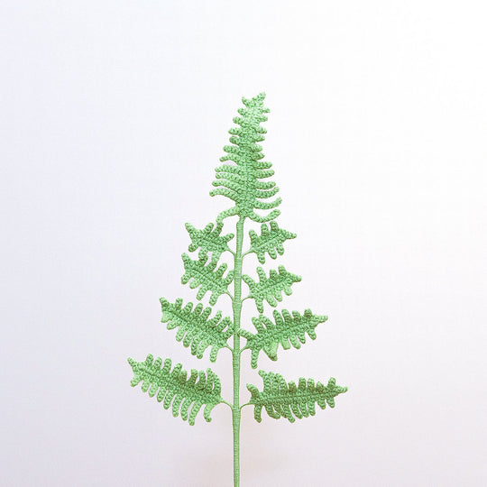 Pale Green Achillea Leaf Crochet Flower