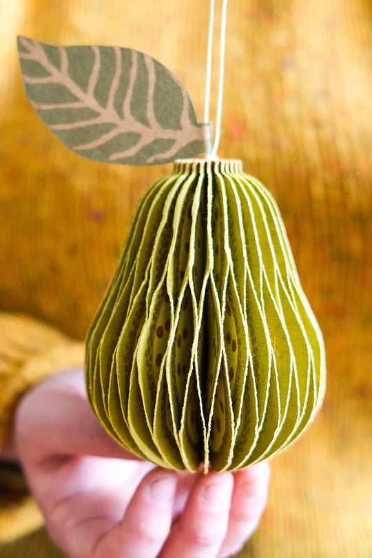 Pear Honeycomb Ornament