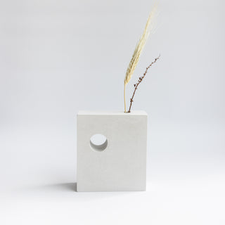 Hepworth Block Vase, Light Grey
