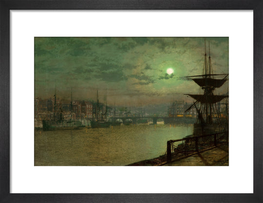 John Atkinson Grimshaw, Baiting the Lines, Whitby, 1884