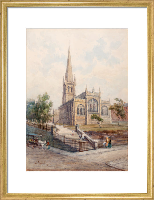 Wakefield Cathedral from Lower Kirkgate
