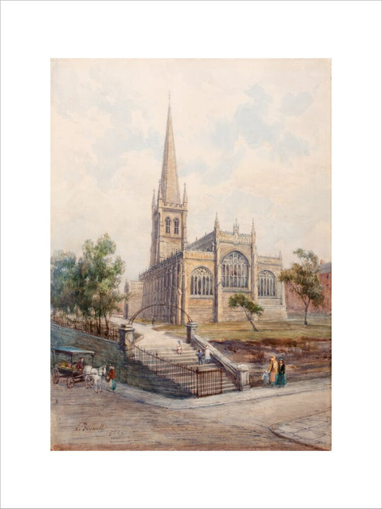 Wakefield Cathedral from Lower Kirkgate