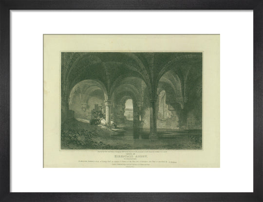 J.M.W. Turner and John Scott (engraver), Kirkstall Abbey Crypt, 1814
