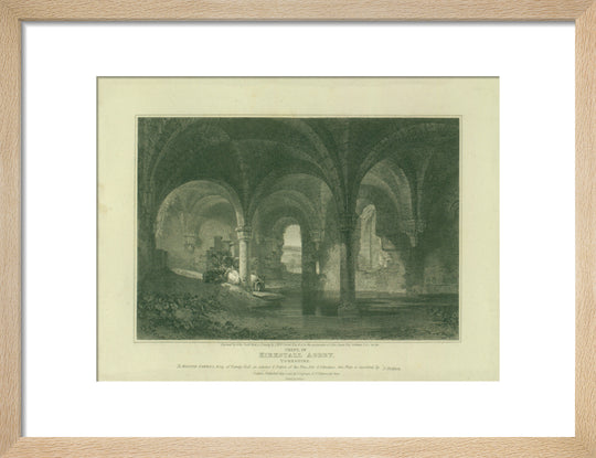 J.M.W. Turner and John Scott (engraver), Kirkstall Abbey Crypt, 1814