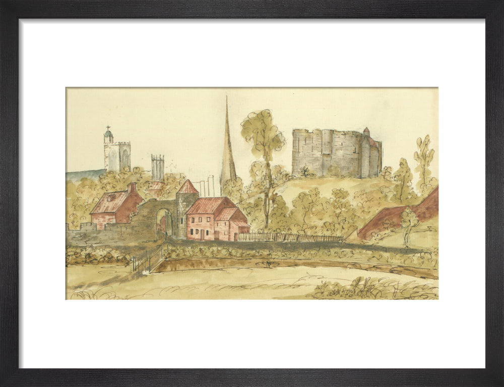 View towards Castlegate Postern and Clifford's Tower in the City of York taken from St. George's Field 1774