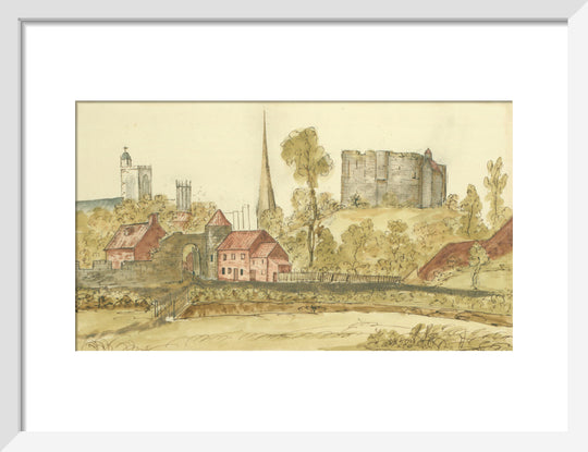 View towards Castlegate Postern and Clifford's Tower in the City of York taken from St. George's Field 1774