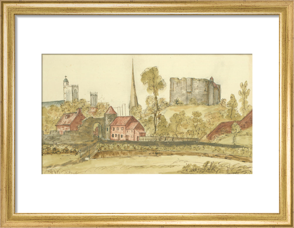 View towards Castlegate Postern and Clifford's Tower in the City of York taken from St. George's Field 1774