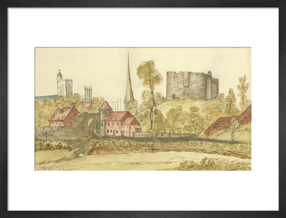 View towards Castlegate Postern and Clifford's Tower in the City of York taken from St. George's Field, 1774