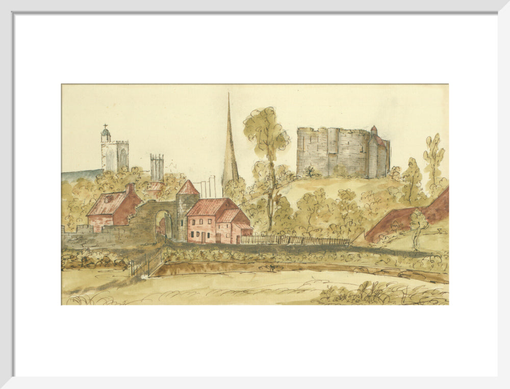 View towards Castlegate Postern and Clifford's Tower in the City of York taken from St. George's Field 1774
