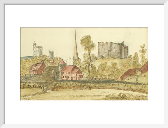 View towards Castlegate Postern and Clifford's Tower in the City of York taken from St. George's Field 1774