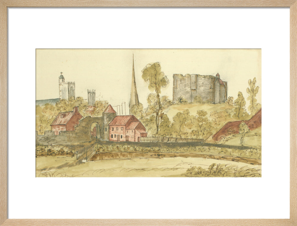 View towards Castlegate Postern and Clifford's Tower in the City of York taken from St. George's Field 1774