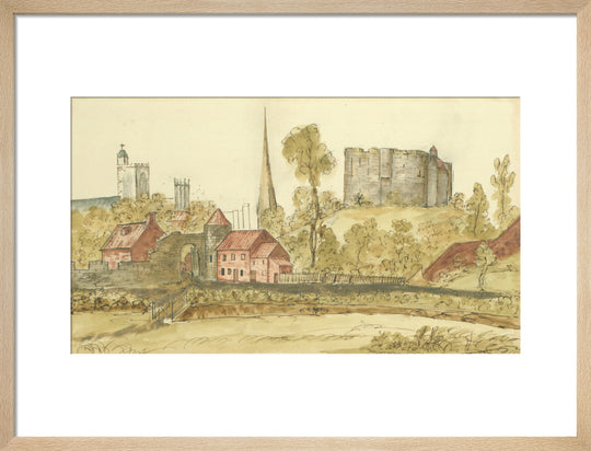 View towards Castlegate Postern and Clifford's Tower in the City of York taken from St. George's Field 1774