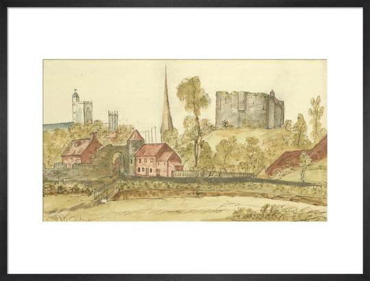 View towards Castlegate Postern and Clifford's Tower in the City of York taken from St. George's Field 1774