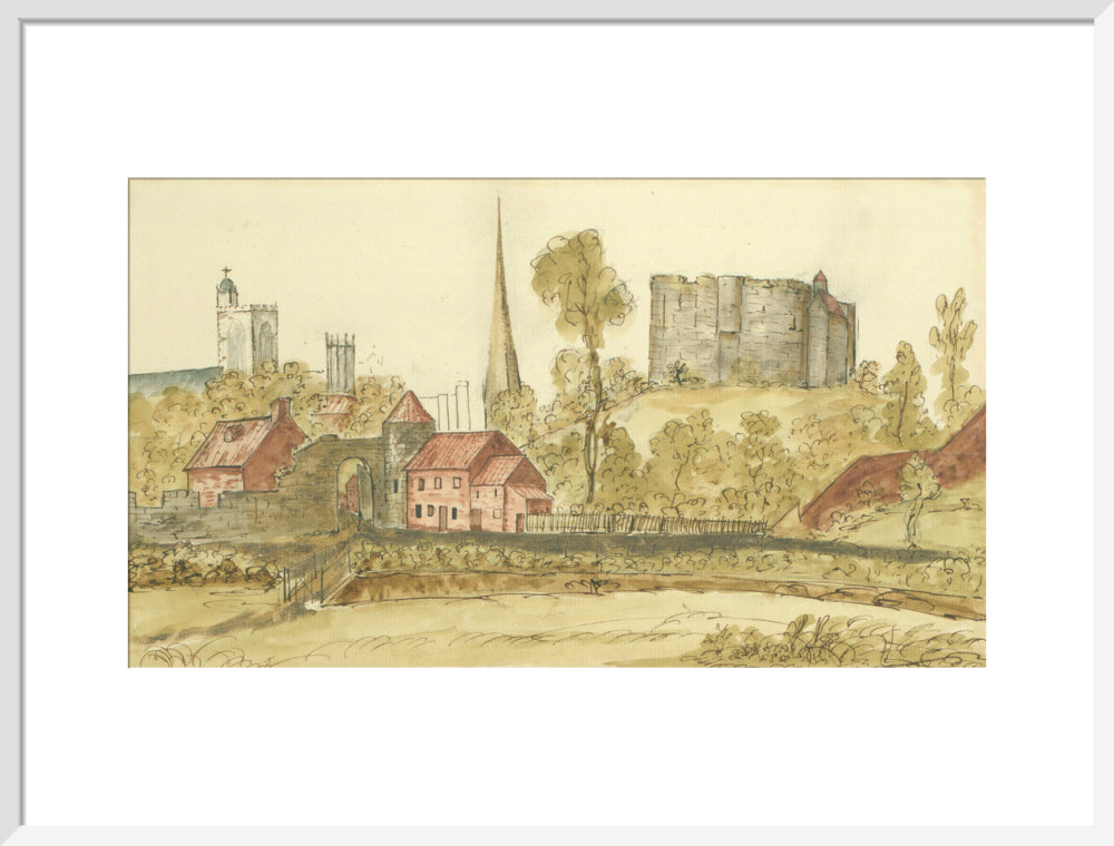 View towards Castlegate Postern and Clifford's Tower in the City of York taken from St. George's Field 1774